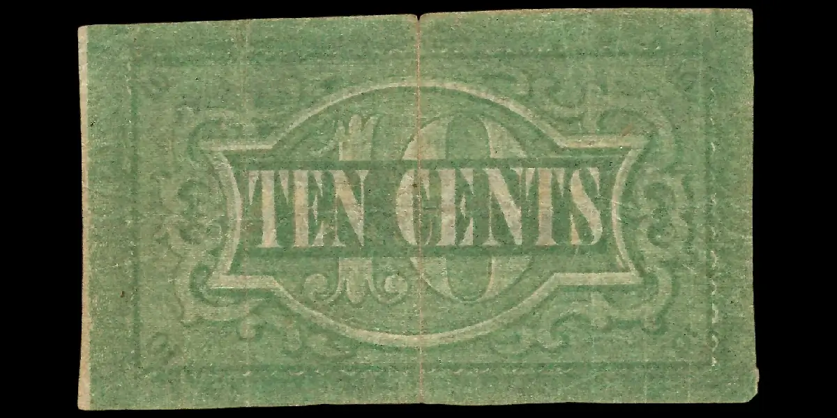 Billete de 10 centavos de The Bank of Lower California reverso