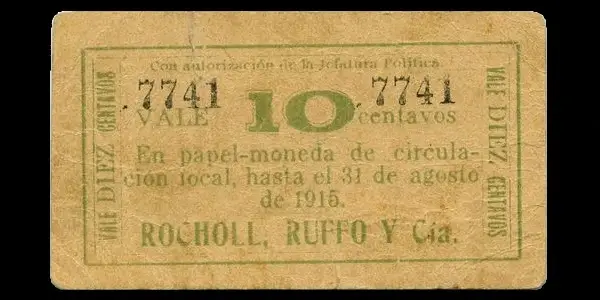 10 centavos de Rocholl, Ruffo y Compañía