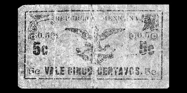 5 centavos del Gobierno Constitucionalista de Mexico en La Paz