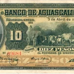 10 pesos banco aguascalientes serie a 1902-1905 anverso
