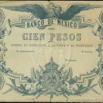 100 pesos maximiliano 1866 anverso
