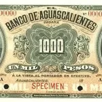 1000 pesos banco aguascalientes serie a 1902-1903 anverso