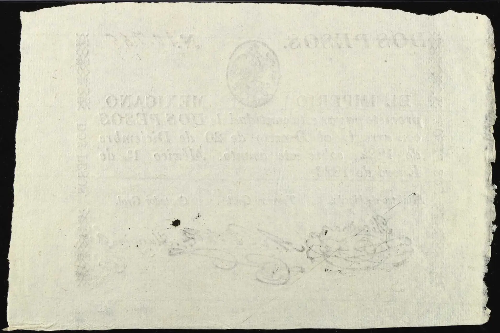 2 pesos imperio mexicano 1823 reverso