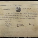 2 pesos tesorerías de la nación 1823 anverso