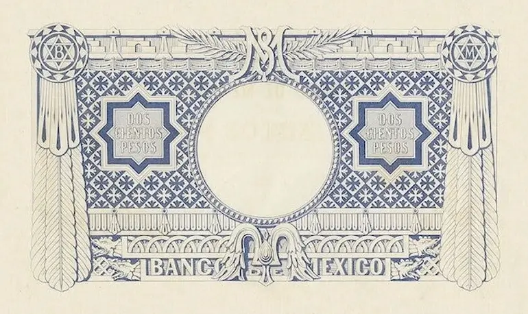 200 pesos maximiliano 1866 reverso