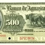 500 pesos banco aguascalientes serie a 1902-1903 anverso