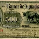 500 pesos banco aguascalientes serie b 1912 anverso