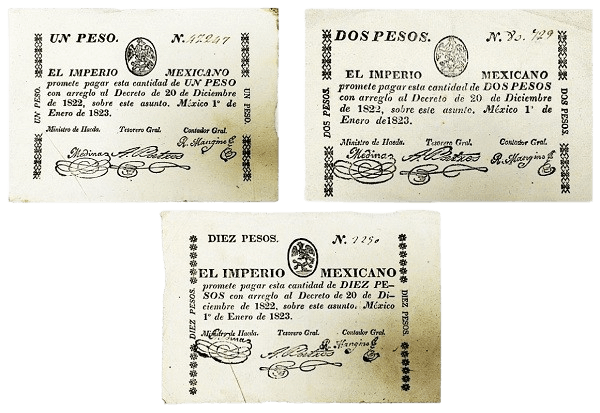 Primeros billetes oficiales de Mexico