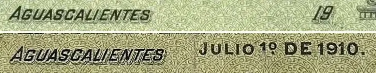 leyenda fechas 5 pesos